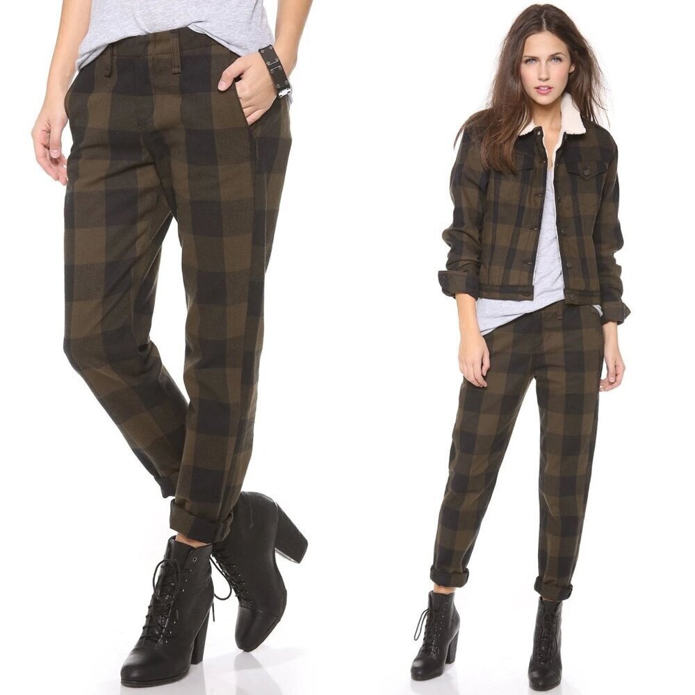 Rag & Bone Women's Army Plaid Portobello Pants Size 25 - 23039